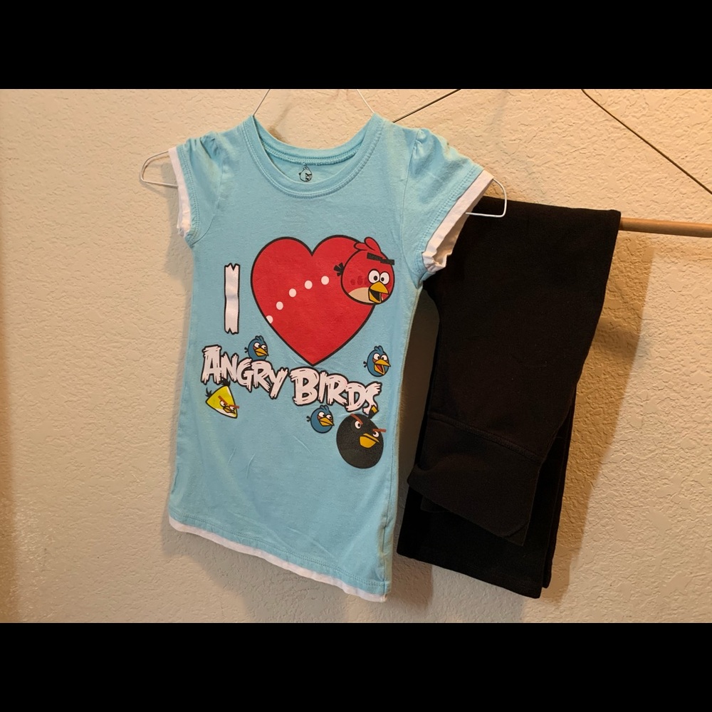 Girls Angry Birds Tee and 2989 Place slacks,G116